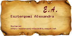 Esztergomi Alexandra névjegykártya